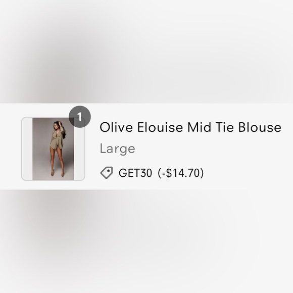 NWT JLUXLABEL Olive Elouise Mid Tie Blouse | Large - Picture 11 of 11